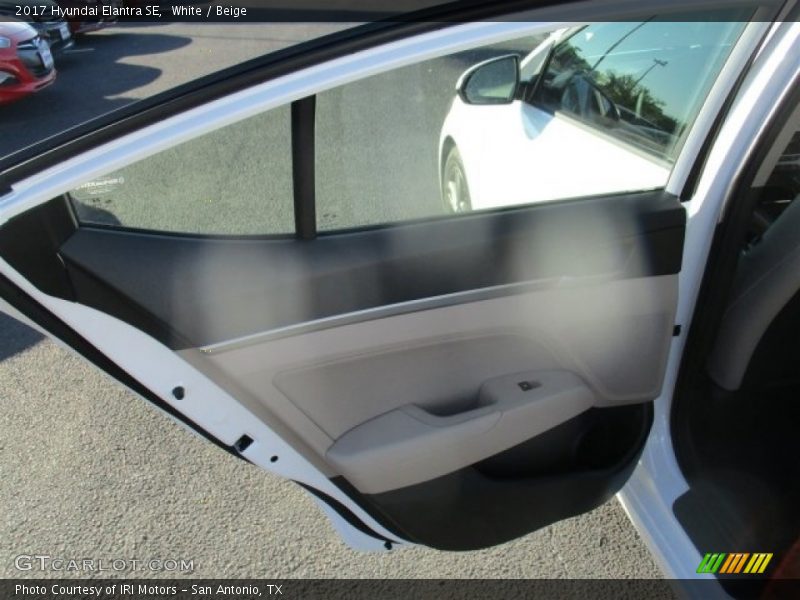 White / Beige 2017 Hyundai Elantra SE