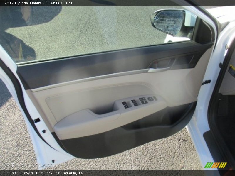 White / Beige 2017 Hyundai Elantra SE