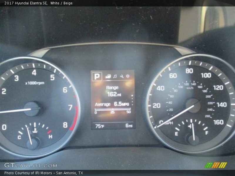 White / Beige 2017 Hyundai Elantra SE