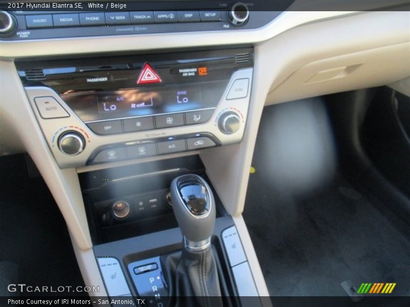 White / Beige 2017 Hyundai Elantra SE