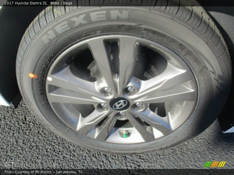 White / Beige 2017 Hyundai Elantra SE