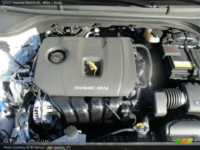 White / Beige 2017 Hyundai Elantra SE