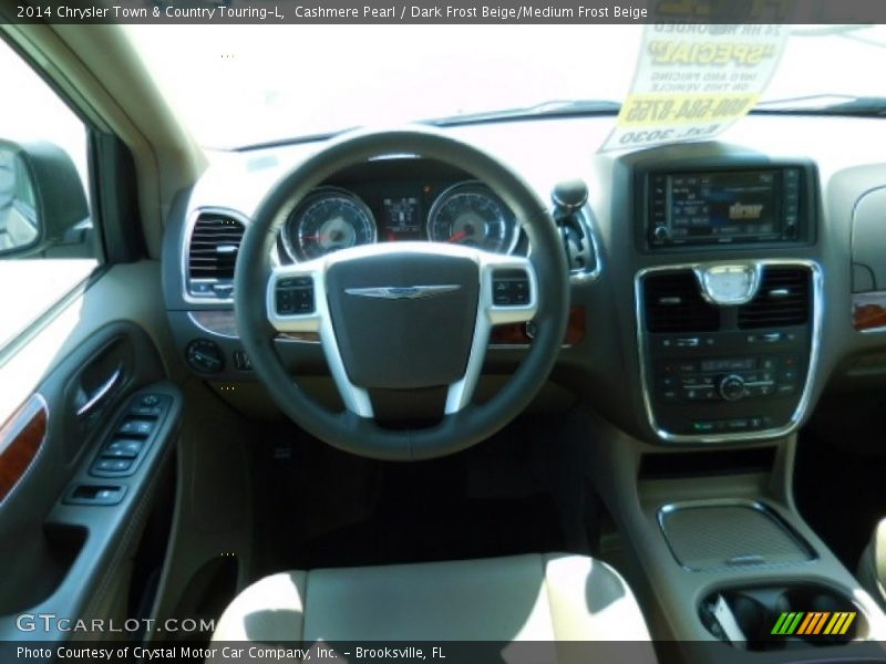 Cashmere Pearl / Dark Frost Beige/Medium Frost Beige 2014 Chrysler Town & Country Touring-L