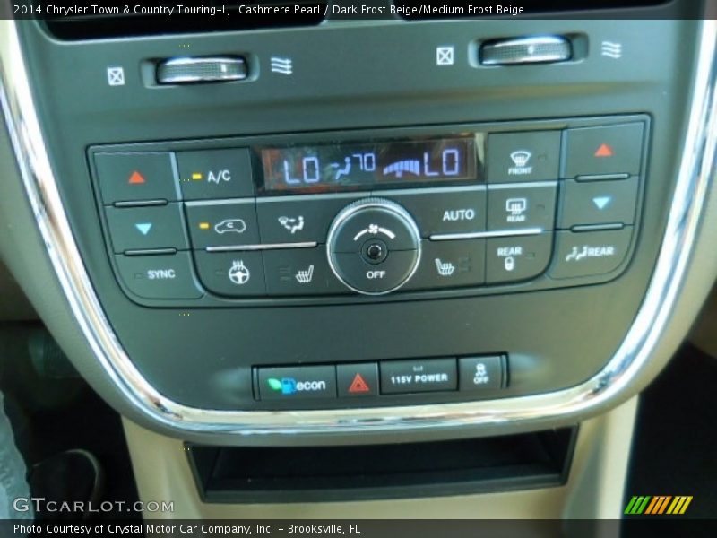 Cashmere Pearl / Dark Frost Beige/Medium Frost Beige 2014 Chrysler Town & Country Touring-L