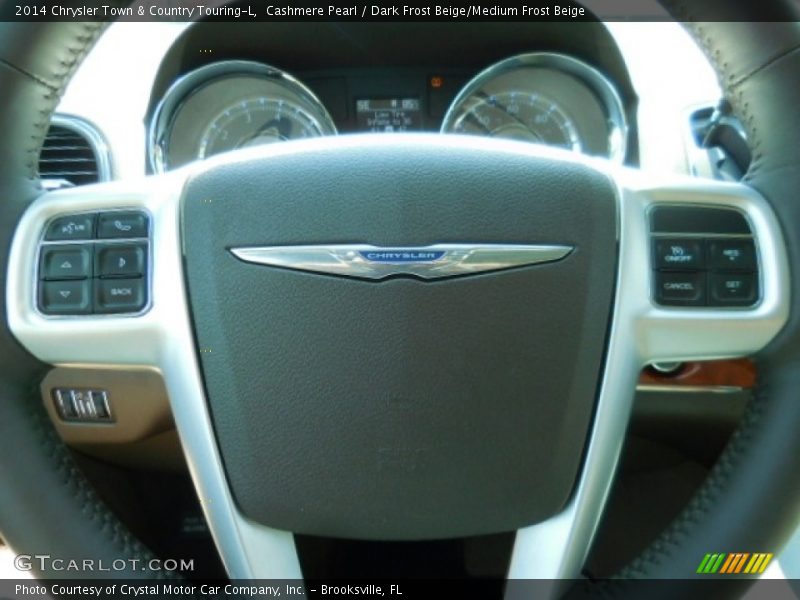 Cashmere Pearl / Dark Frost Beige/Medium Frost Beige 2014 Chrysler Town & Country Touring-L