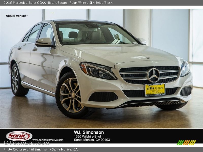 Polar White / Silk Beige/Black 2016 Mercedes-Benz C 300 4Matic Sedan