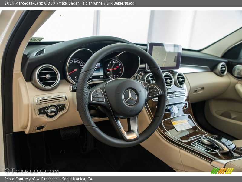 Polar White / Silk Beige/Black 2016 Mercedes-Benz C 300 4Matic Sedan