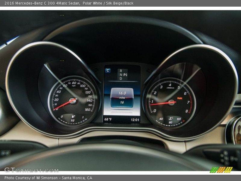 Polar White / Silk Beige/Black 2016 Mercedes-Benz C 300 4Matic Sedan