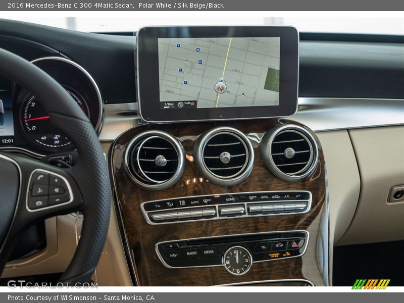 Polar White / Silk Beige/Black 2016 Mercedes-Benz C 300 4Matic Sedan