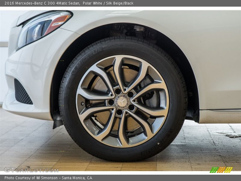 Polar White / Silk Beige/Black 2016 Mercedes-Benz C 300 4Matic Sedan