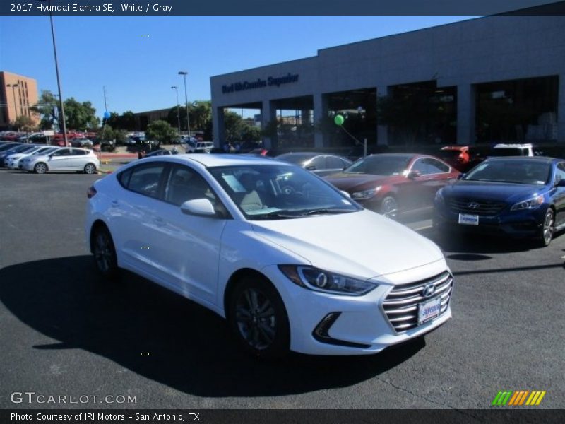 White / Gray 2017 Hyundai Elantra SE