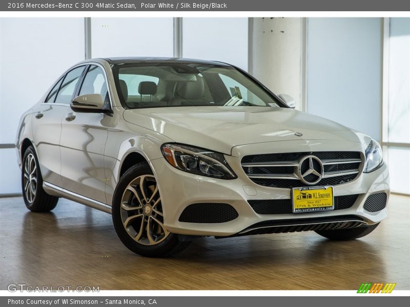 Polar White / Silk Beige/Black 2016 Mercedes-Benz C 300 4Matic Sedan