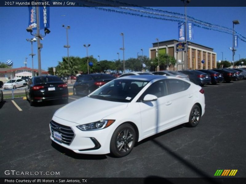 White / Gray 2017 Hyundai Elantra SE