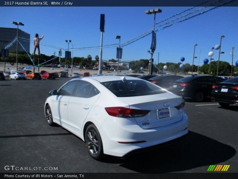 White / Gray 2017 Hyundai Elantra SE