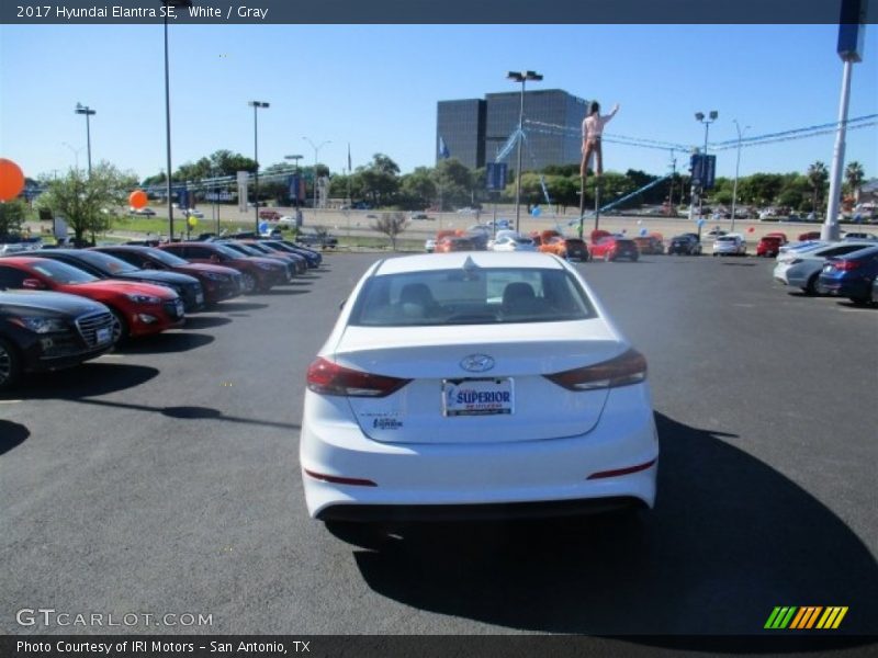 White / Gray 2017 Hyundai Elantra SE