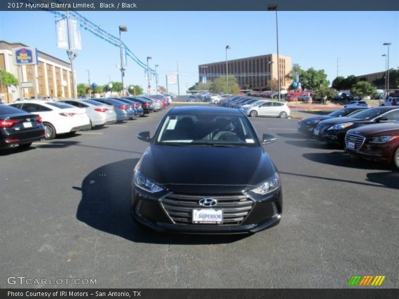 Black / Black 2017 Hyundai Elantra Limited
