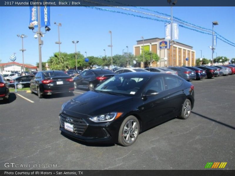 Black / Black 2017 Hyundai Elantra Limited