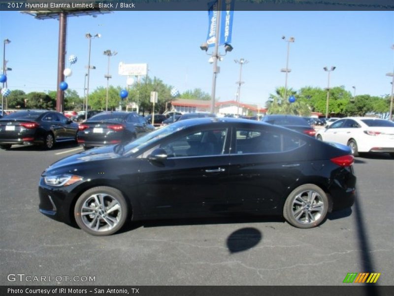 Black / Black 2017 Hyundai Elantra Limited