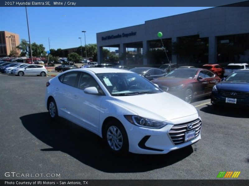 White / Gray 2017 Hyundai Elantra SE