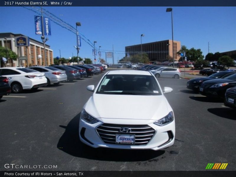 White / Gray 2017 Hyundai Elantra SE