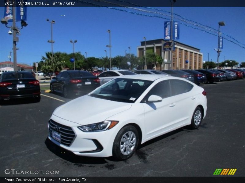 White / Gray 2017 Hyundai Elantra SE