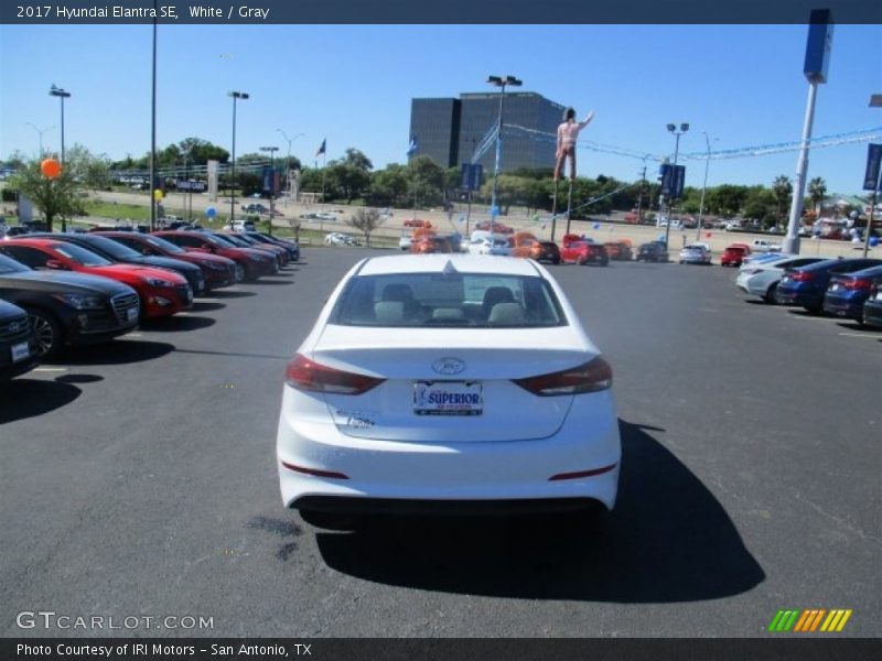 White / Gray 2017 Hyundai Elantra SE
