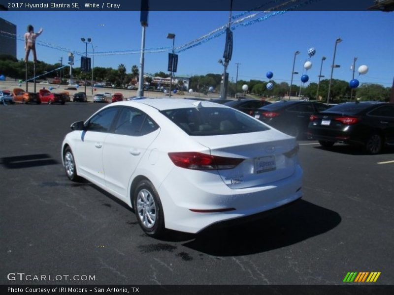 White / Gray 2017 Hyundai Elantra SE