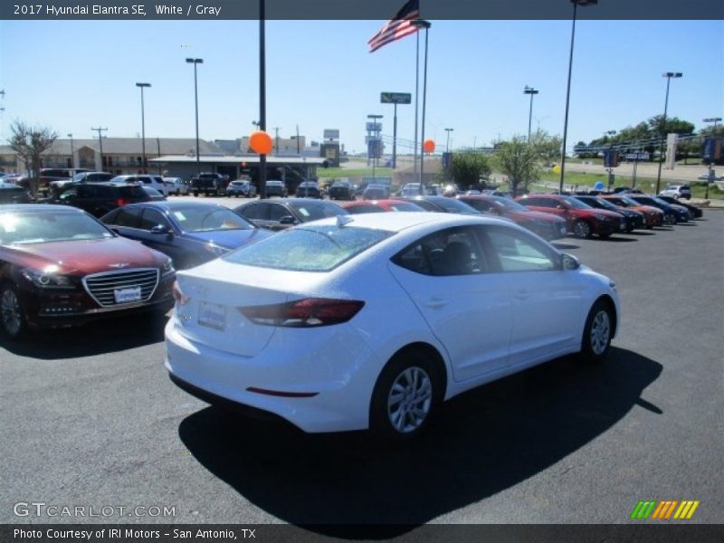 White / Gray 2017 Hyundai Elantra SE