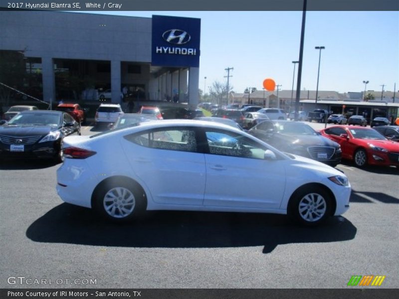White / Gray 2017 Hyundai Elantra SE