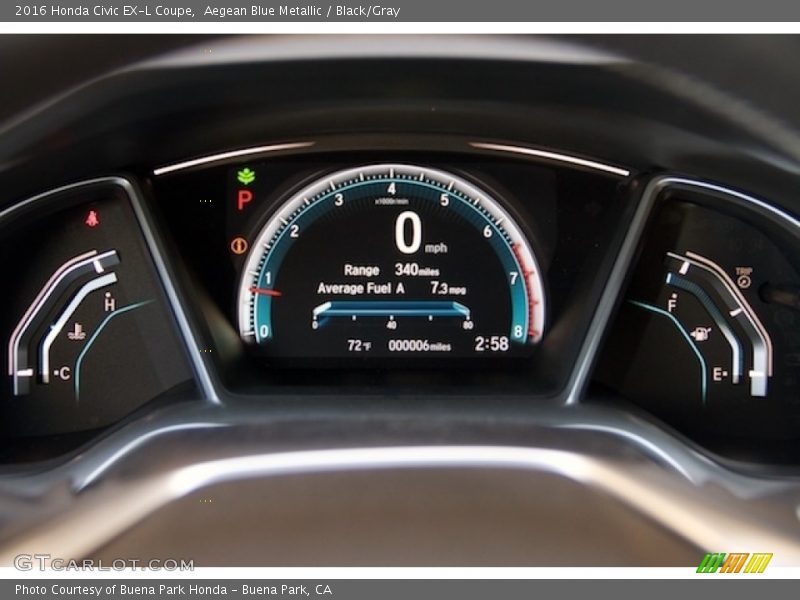  2016 Civic EX-L Coupe EX-L Coupe Gauges