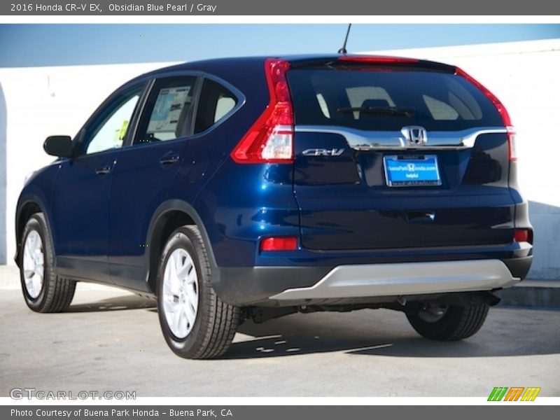 Obsidian Blue Pearl / Gray 2016 Honda CR-V EX