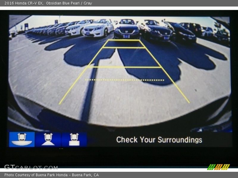 Obsidian Blue Pearl / Gray 2016 Honda CR-V EX