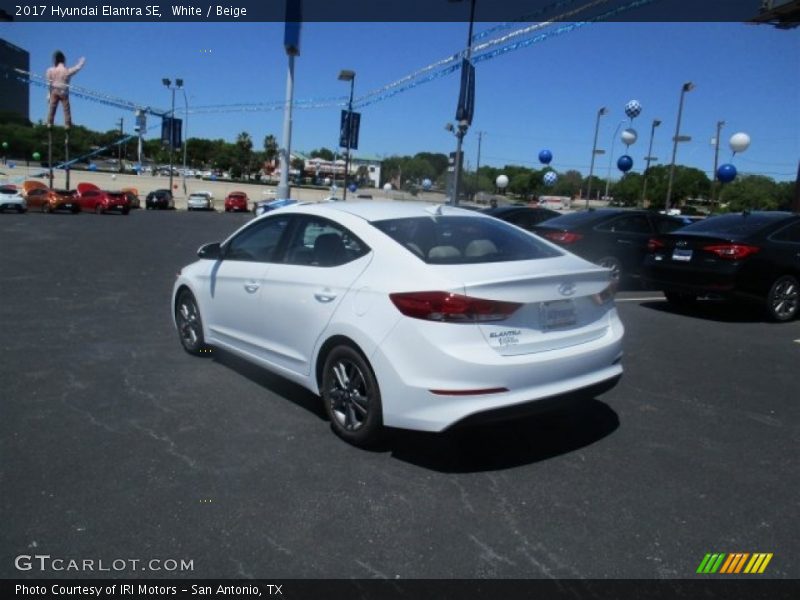White / Beige 2017 Hyundai Elantra SE