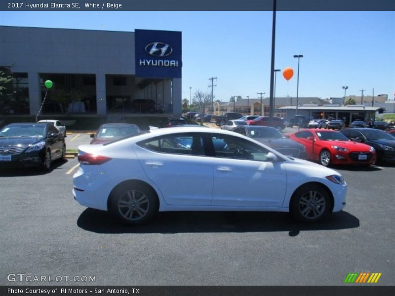 White / Beige 2017 Hyundai Elantra SE