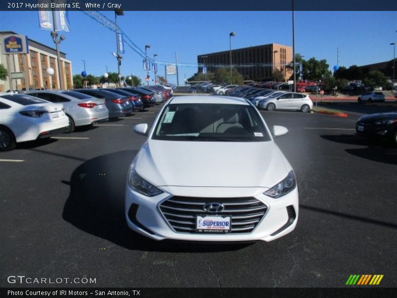 White / Gray 2017 Hyundai Elantra SE