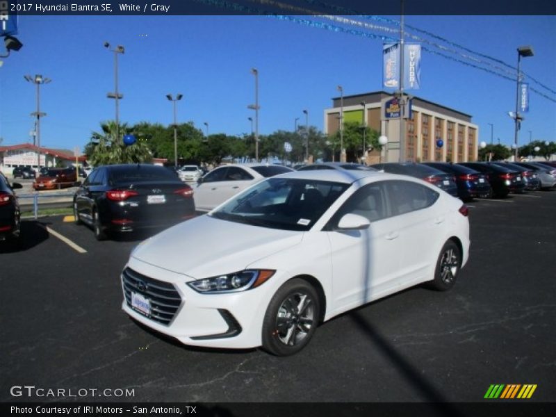 White / Gray 2017 Hyundai Elantra SE