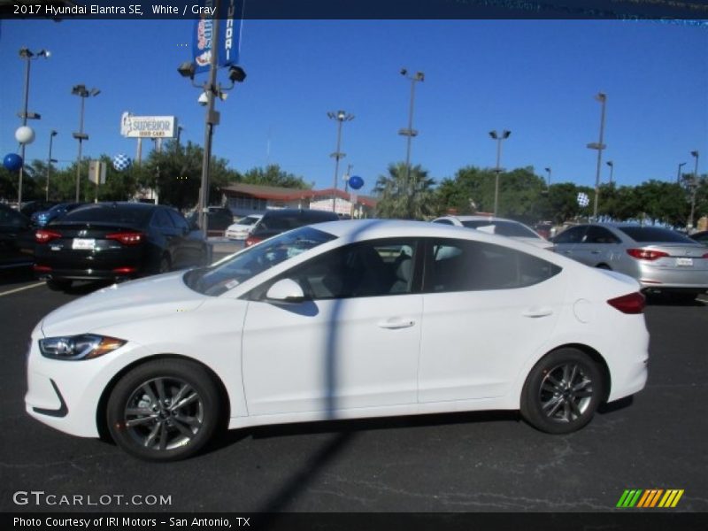 White / Gray 2017 Hyundai Elantra SE