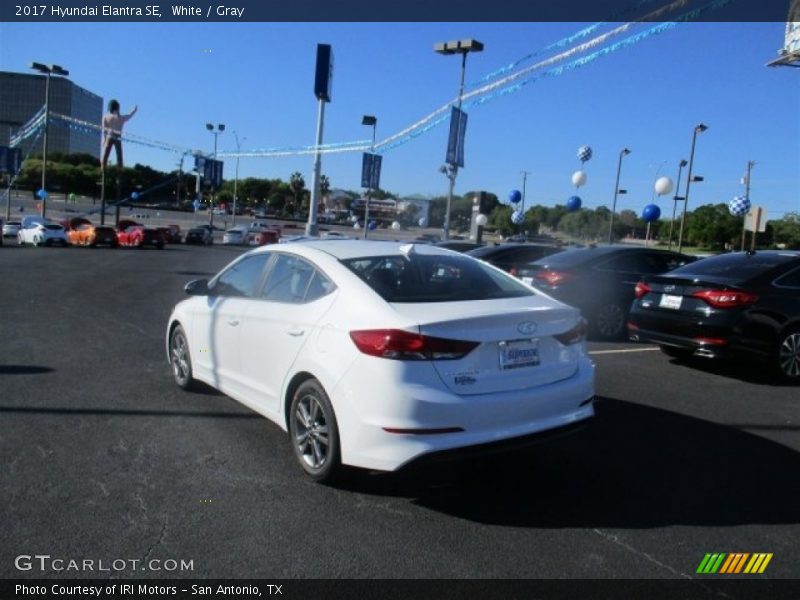 White / Gray 2017 Hyundai Elantra SE