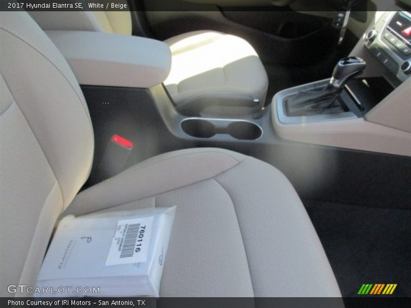 White / Beige 2017 Hyundai Elantra SE