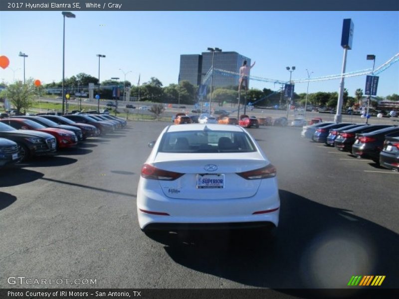 White / Gray 2017 Hyundai Elantra SE