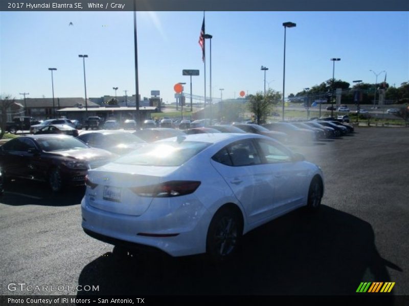 White / Gray 2017 Hyundai Elantra SE