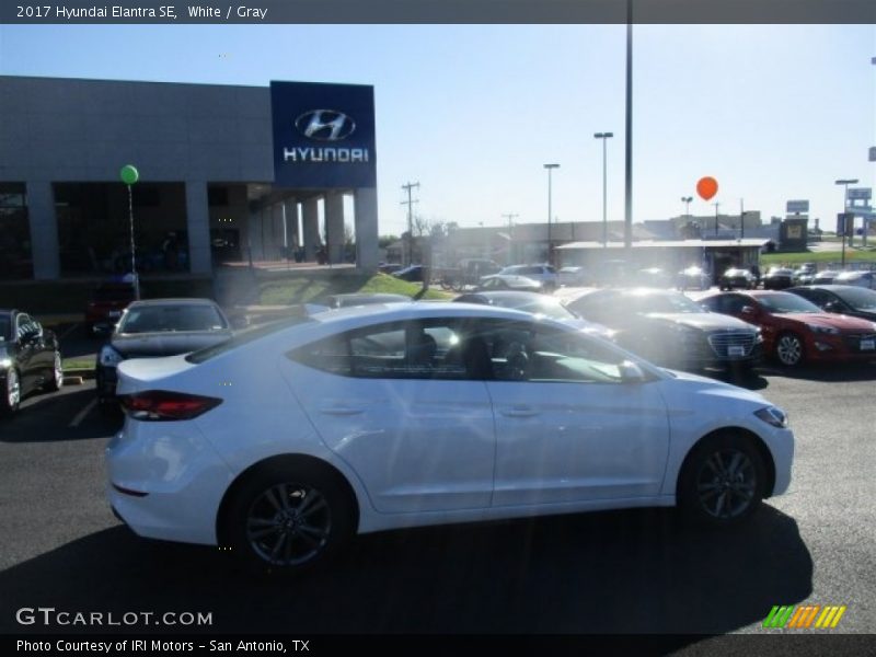 White / Gray 2017 Hyundai Elantra SE