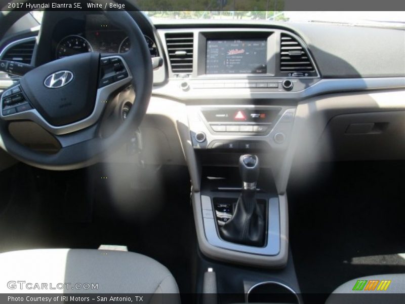 White / Beige 2017 Hyundai Elantra SE