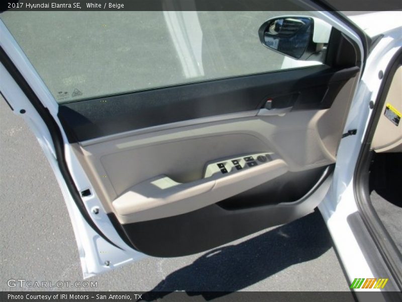 White / Beige 2017 Hyundai Elantra SE