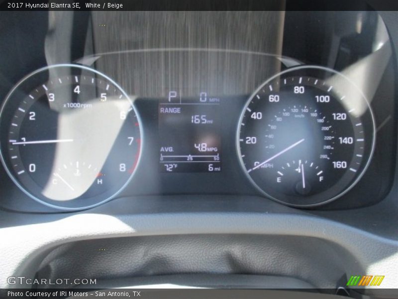 White / Beige 2017 Hyundai Elantra SE