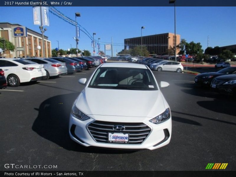 White / Gray 2017 Hyundai Elantra SE