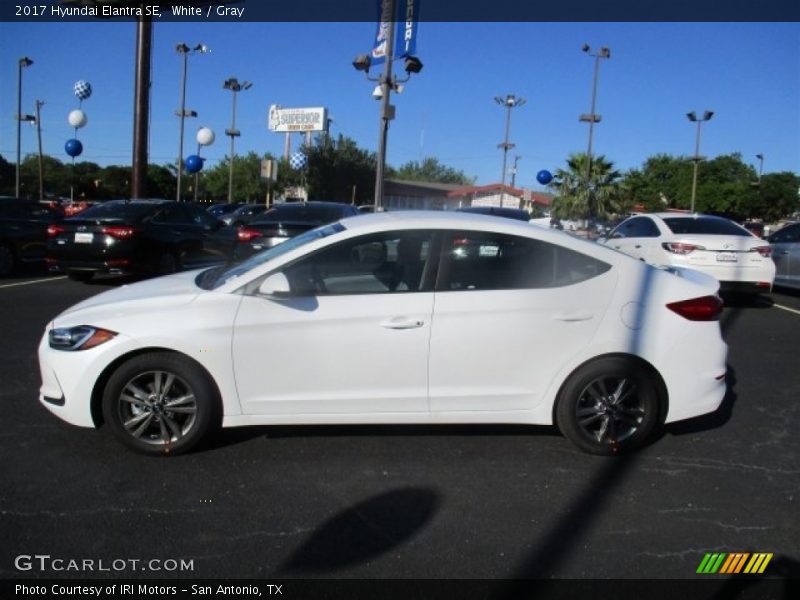 White / Gray 2017 Hyundai Elantra SE