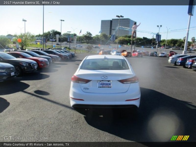 White / Gray 2017 Hyundai Elantra SE