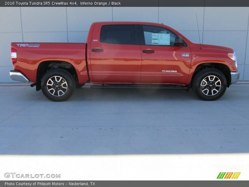 Inferno Orange / Black 2016 Toyota Tundra SR5 CrewMax 4x4