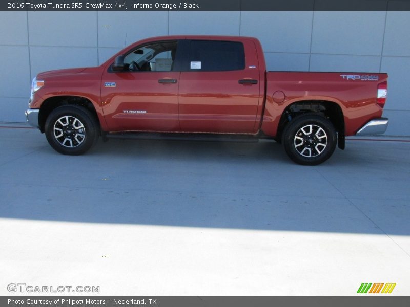 Inferno Orange / Black 2016 Toyota Tundra SR5 CrewMax 4x4